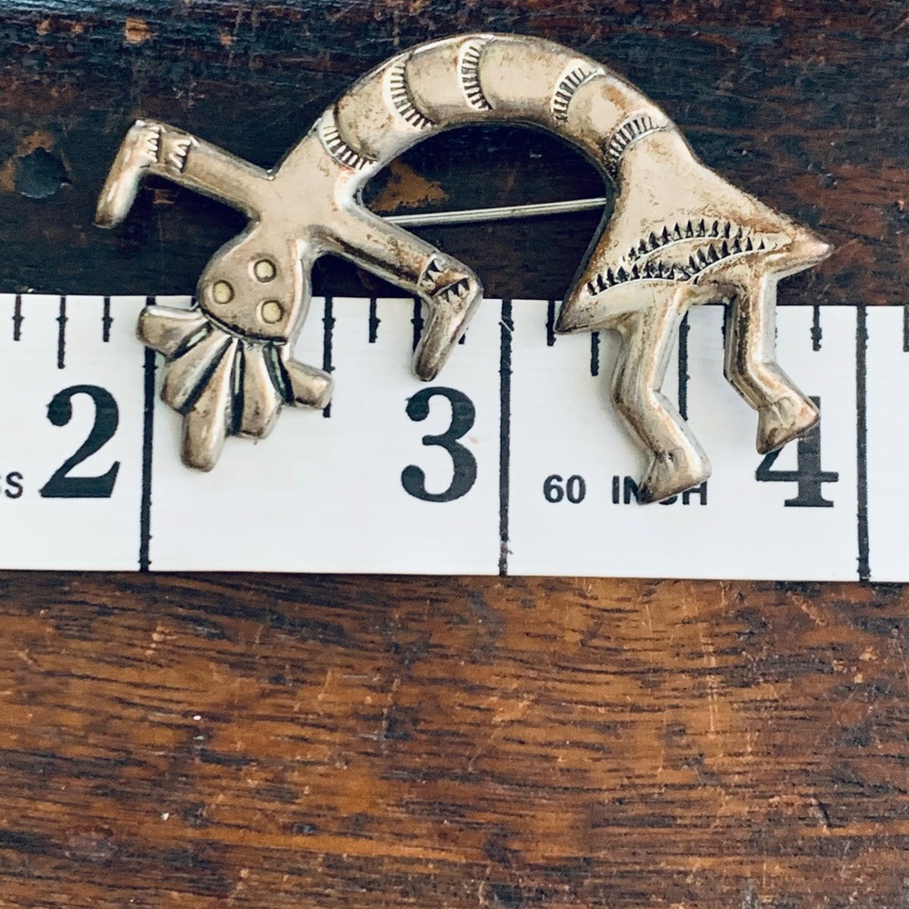 Native American Kachina Sterling Silver Pin Brooch - Picture 5 of 10